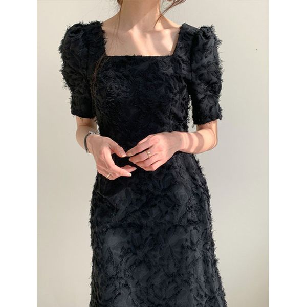 

2021 new long sleeve tight square collar, sexy, evening , nightclub, apricot, elegant, feather, summer 36h5, Black;gray