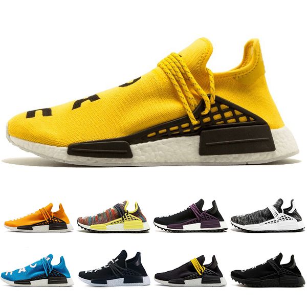 

nobel ink red white human race trail running shoes yellow holi black cream men women pharrell williams hu runner outdoor sports sneakers