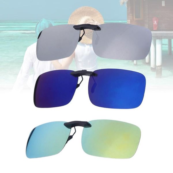 

outdoor eyewear 3pc myopia sunglasses clip driver glasses (dark blue film, white mercury film a