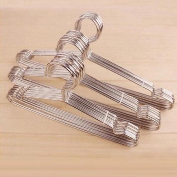 

hangers & racks 10pcs/lot 40/42/45cm solid stainless steel hanger metal dry clothes rack for adults drying