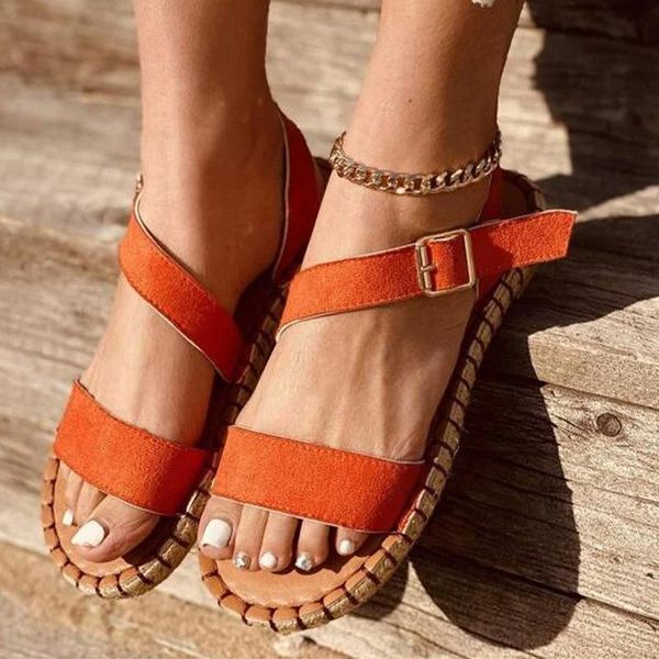 

2021 new sandals women's summer sewing platform female flats shoes buckle strap ladies footwear outdoor casual woman beach shoes, Black