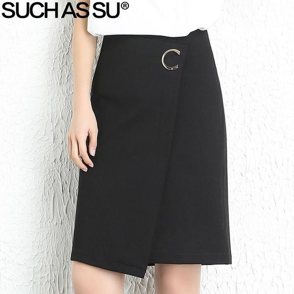 

skirts 2021 knit asymmetrical skirt women autumn black c sequined high waist irregular s-3xl patchwork office lady