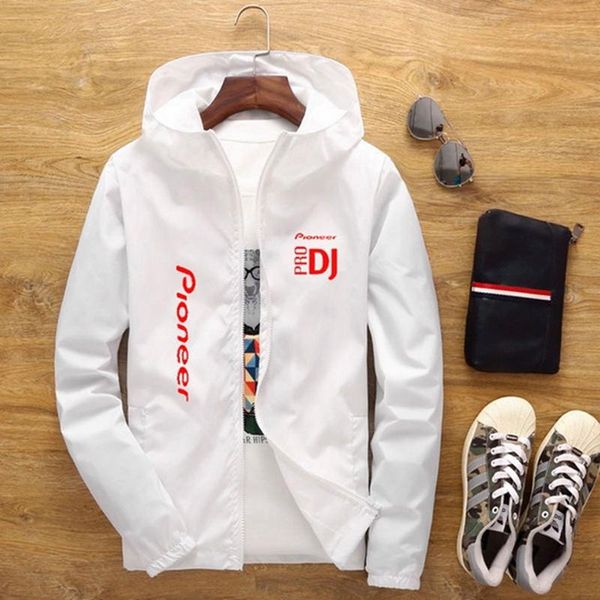 

men's jackets 2021 spring and summer dj pioneer pro hooded jacket casual windbreaker zipper thin men, Black;brown