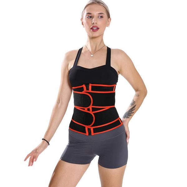 

new adjustable waist support sports waist-sealing yoga running belly waist protection belt corset double fitness belt 07jw274, Black;gray