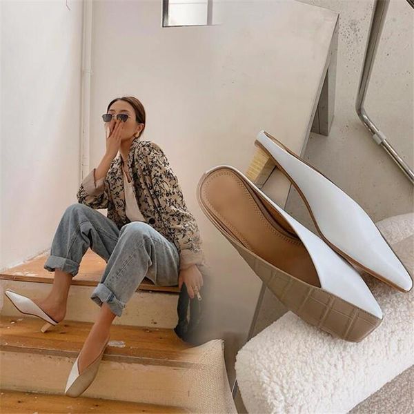 

sandals s colorblock square toe ladies high heels matcha green khaki spring and autumn stone pattern party, Black