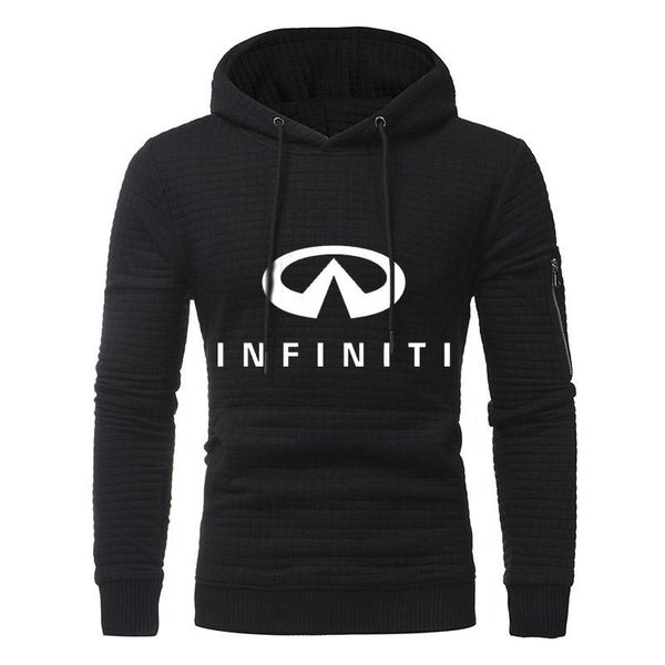 

men's hoodies & sweatshirts 2021 men pullover infiniti logo print sweatshirt spring autumn jacquard hoodie casual, Black