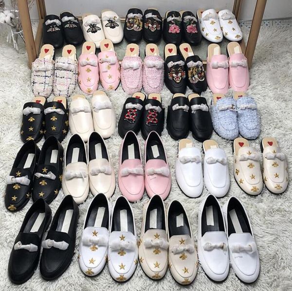 

g smoking casual shoes ladies brand slides beanie leather star beanie fashion luxury gg521 zapatos muller para mujer primavera designer femm, Black