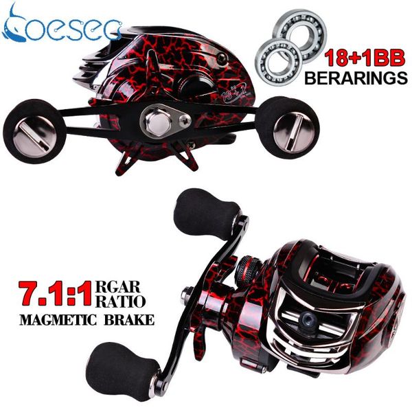 

baitcasting reel high speed 7. gear ratio 18+1bb fresh/saltwater magnetic brake system ultralight fishing reel