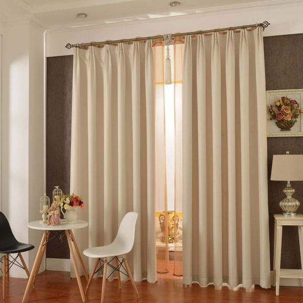 

curtain & drapes linen modern solid color coarse blackout curtains luxury living room windows for bedroom kitchen