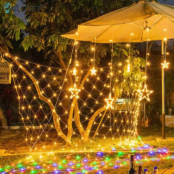 

strings 200led net light wedding decoration garland fairy garden lamp outdoor string lights starlight lanyard