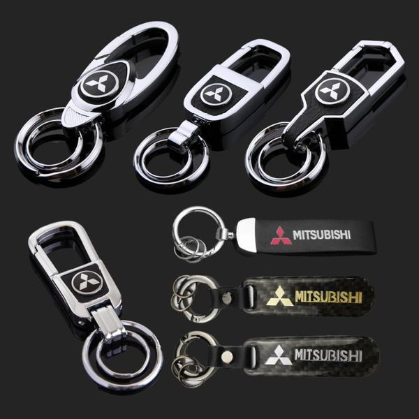 

keychains car key chains keyring for mitsubishi ralliart airtrek pajero canter colt outlander l200 asx lancer carisma cross mirage montero, Silver