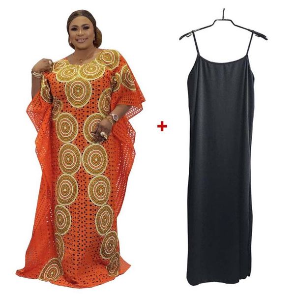 Estilo de roupa étnica Plus Size Africano Feminino Vestidos de Noite Dashiki Robe Solto Marrocos Conjuntos de Vestido Oco Dubai Kaftan Vestido Abaya