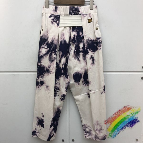 

2021 new tie dye pants men women 1:1 high-quality oversize canvas sweatpants hip-hop kapital trousers 1chh, Black