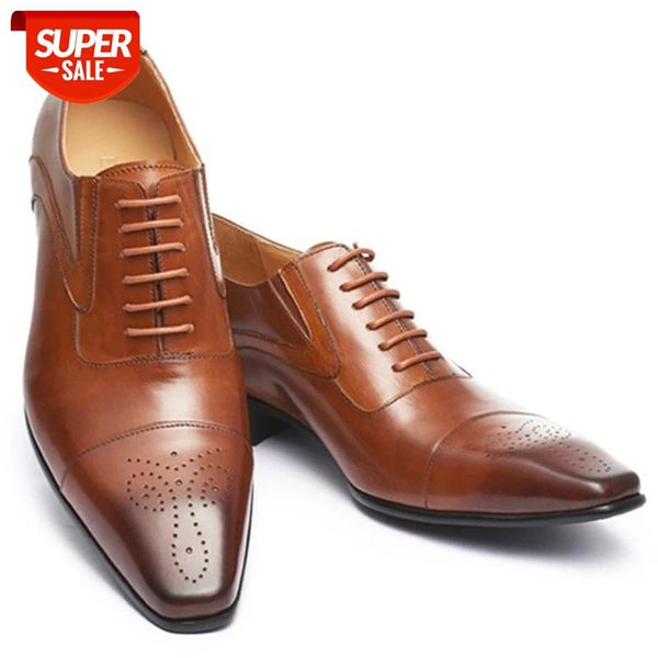 

2020 business shoes men oxfords pu leather men shoes fashion outdoor lace up office classic wedding zapatillas #k03f