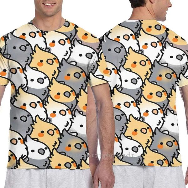 

men's t-shirts parent-child outfit chubby cockatiel party men tshirt women fashion t shirt girl boy tees short sleeve t-shirt, White;black