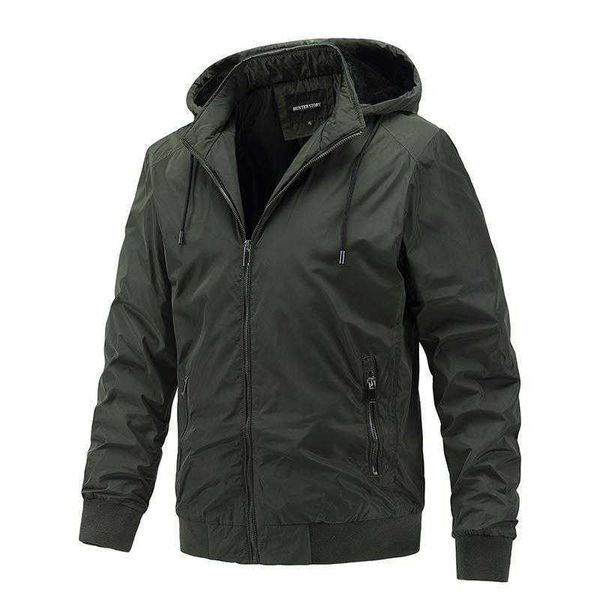 

2021 spring and autumn detachable hooded jacket leisure sports thin cotton coat trend men's wear, Black;brown