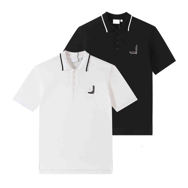 

2022 the new fashion designer t shirts for men's women's retro letter embroidery short-sleeved bububu polo, White;black