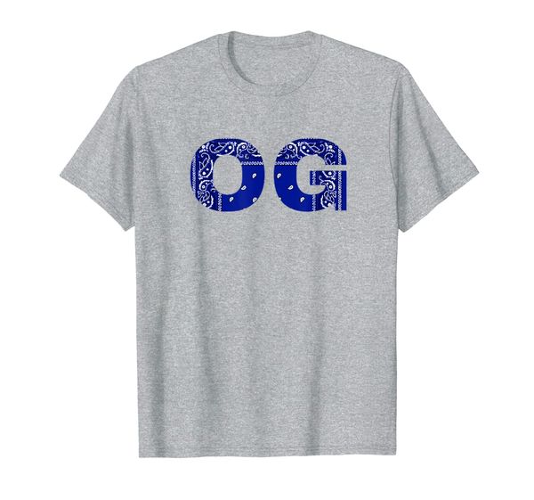 

og t shirts for men original gangster crenshaw la bandana, White;black