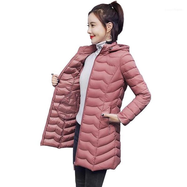 

women's down & parkas 2021 women cotton-padded jacket winter plus size hooded outwear female slim cotton casual warm coats 29071, Black