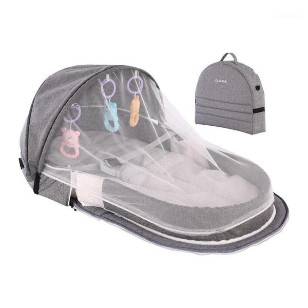 

diaper bags baby bed portable nest folding travel beds infant bassinet cot with toys mosquito net breathable soft sleep1