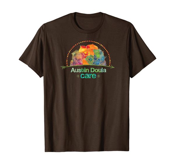 

austin doula care tshirt, White;black