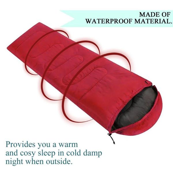 

outdoor camping sleeping bag warm envelope hooded winter sleeping bags travel sleep bag ing