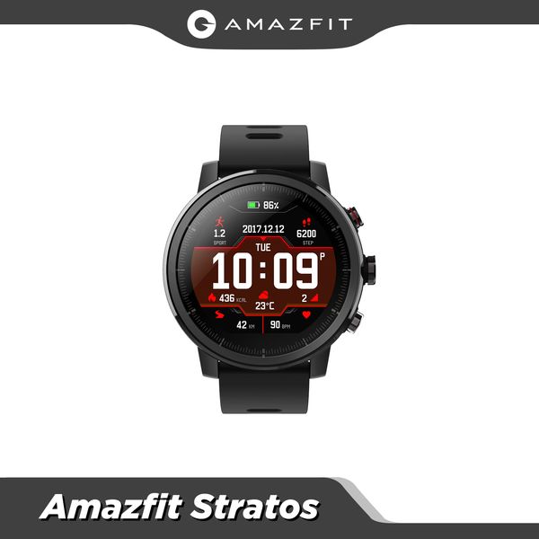 

in stock global version amazfit stratos smartwatch music gps heart rate monitor 5atm waterproof men outdoor watchg, Slivery;brown