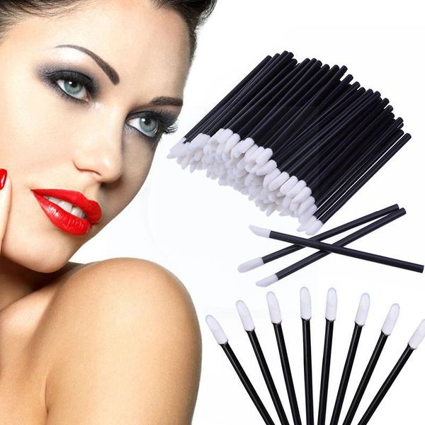 

makeup brushes 50pcs/set disposable lip lipstick gloss portable tool wands beauty wholesale applicator tools kits cosme q9l3
