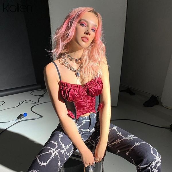 

black red patchwork silk camis women fashion simple basic female crop skinny soft summer beach leisure letter vacation, White