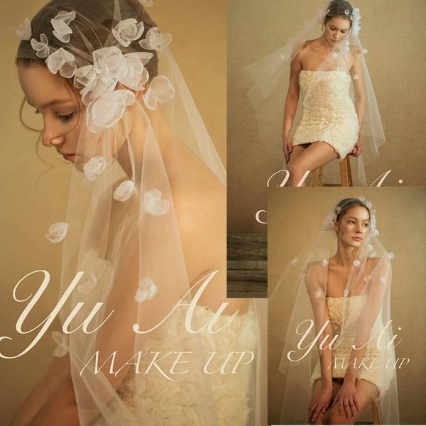 

bridal veils short wedding veil 2 layer handmade crystal beaded elbow length accessories white ivory, Black