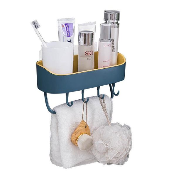 

bath accessory set simple storage rack without punching super suction bathroom wall mount washbasin multi-function kitchen