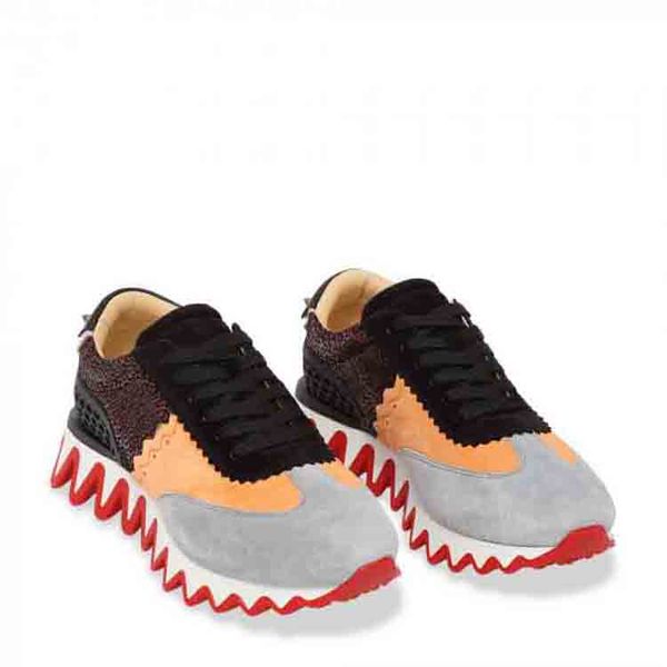 

couple's sports studs shoe studded sneaker designer red bottom sharks sneakers men,women wholesale loubishark casual shoes outdoor trai, Black