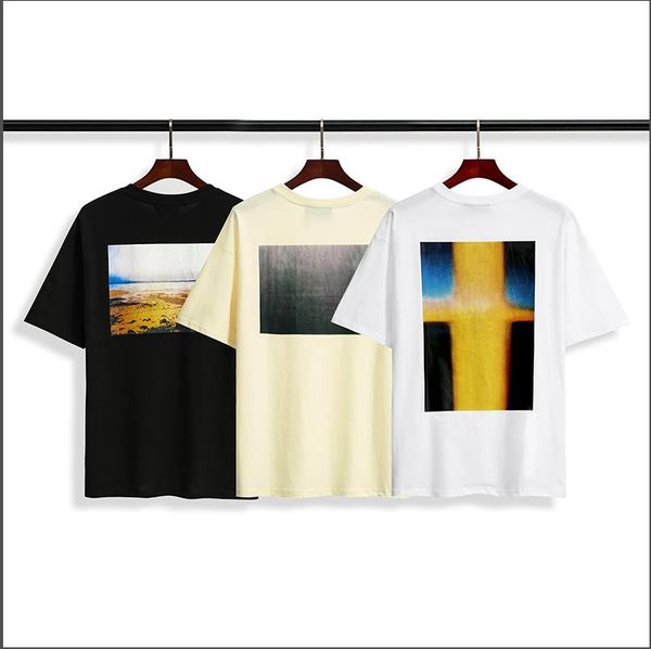 

european version plus size fear of god fog double line essentials california limited three-color p men and women couple short-sleeved t, White;black