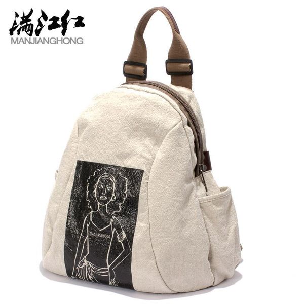 

backpack designer female printing shoulder bag multifunction mochila feminina sac a dos vintage bagpack for women travel bags