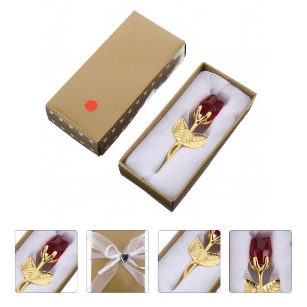 

1pc crystal rose decoration deskornament room arrangement valentine's gift