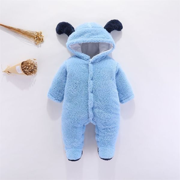 Neugeborene Overall Winter Baby Kleidung Wolle Baby Strampler Winter Baby Mädchen Kleidung Für Jungen Infant Unisex Overalls Kleidung 0 Monat 210312