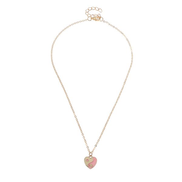 

spirit power tai chi pendant necklace heart shape oil drop gold color chain lucky necklaces for women, Silver
