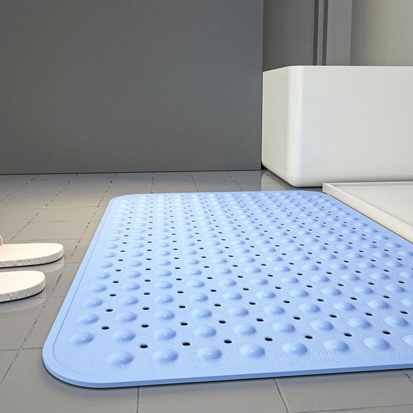 

carpets shower bath toilet floor carpet environmental protection tpe bathroom non-slip mat solid color waterproof and anti-fall foot pad