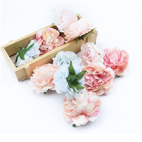 

8cm multi-layer peony decorative flowers wreaths household products needlework scrapbooking home decor artificial flow jllyqm