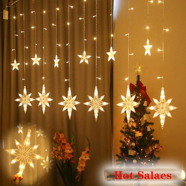 

strings led christmas deer bells star garlands string fairy curtain lights indoor outdoor for year home wedding party decoration