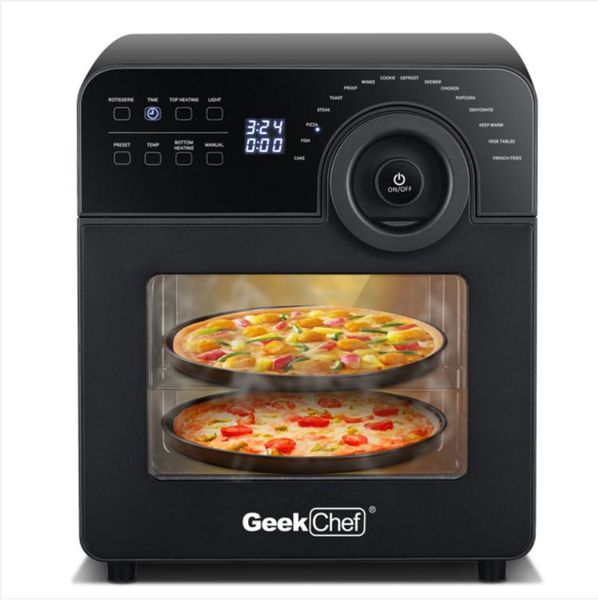 

2021 baking dishes pans geek chef air fryer oven 4 slice convection airfryer counterreheat fry oil-accessories & recipes included 14.7 quart