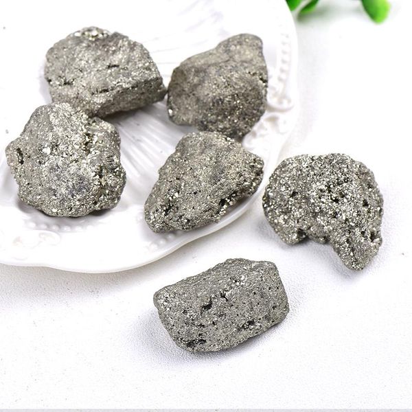 

decorative objects & figurines 100% natural pyrite chalcopyrite ore irregular original mineral iron rough healing energy stone home aquarium
