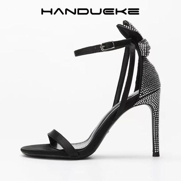 

sandals 2021 summer shoes women open toe stiletto high female elegant wedding fashion party 8cm heels, Black
