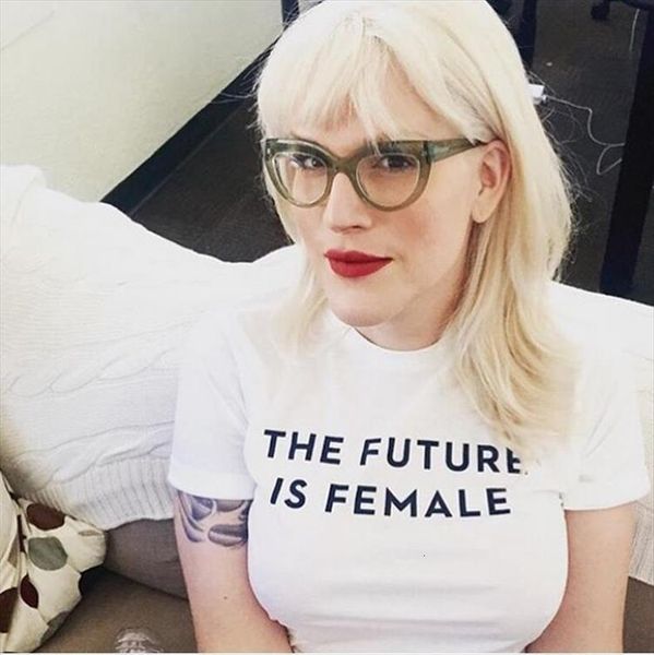 

the future is fashion feminist women t shirt casual girls tees rights, White