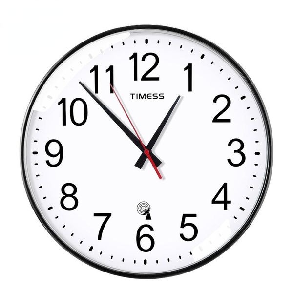 

wall clocks hour clock creative atmosphere in living room hole light luxury silent radio wave