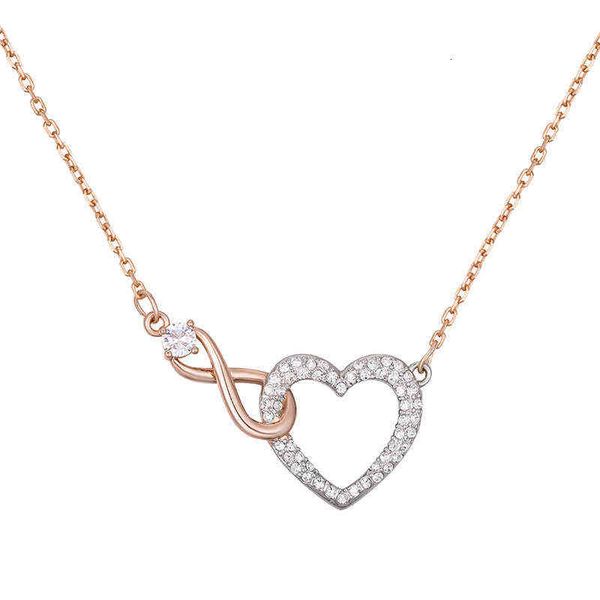

shi jia wang yibo's same series 8-character love necklace women's infinite clavicle chain gift, Silver