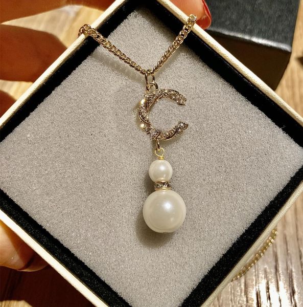 

clavicle pearl pendant necklace for woman fashion charm necklace gift length retractable chain necklace jewelry, Silver