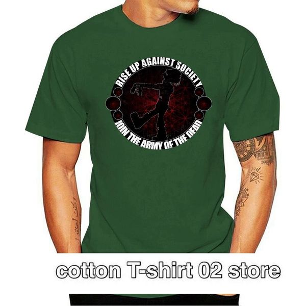 

men's t-shirts algodo rise zombieo horror andando vivo morto shir 2021 fashion 100% cotton o-neck t-shirt, White;black