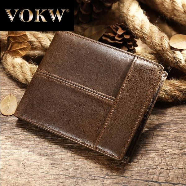 

wallets men's wallet genuine leather purse for men credit catrd holder short male slim coin money bags 8064, Red;black