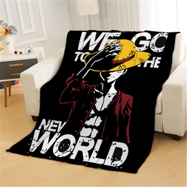 

cloocl anime one piece print flannel blankets shawl home decoration air conditioning nap travel blanket 3d keep warm shawls